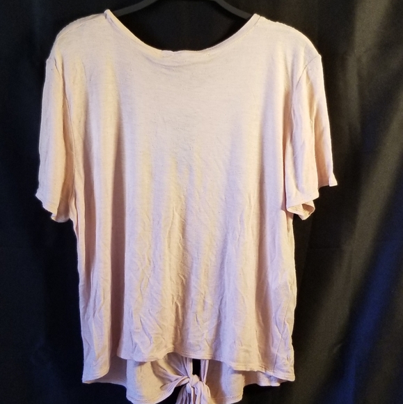 BCBG Slit Tie Front Tee - Picture 2 of 3